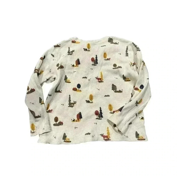 Hanna Andersson Thermal Henley Nature Woods Shirt Size 120 - Picture 4 of 6